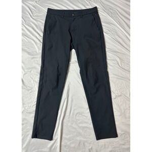 Lululemon Commission Slim-Fit Pants Black Technical Trousers Mens 35x33